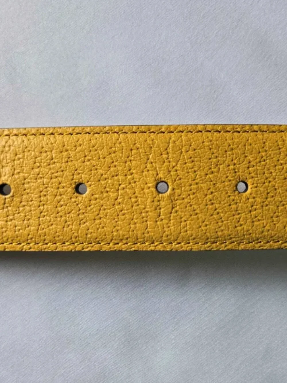 Gucci Reversible Memorable Buckle Belt Yellow Blue 105/42